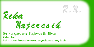 reka majercsik business card